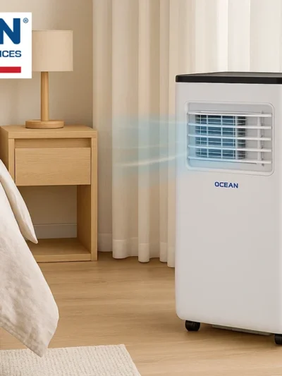 Climatiseur Mobile 3en1 7000 BTU Refroidissement, Déshumidification & Ventilation Ocean (OCACPF7A)
