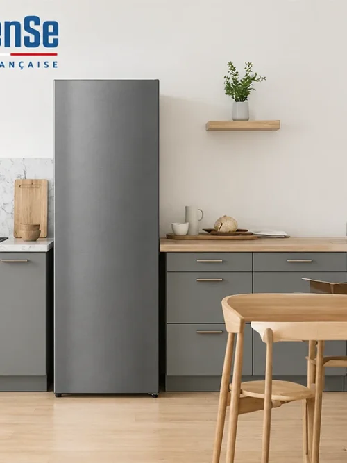 Congélateur Armoire 1 Porte Dark Inox Convertible en Réfrigérateur