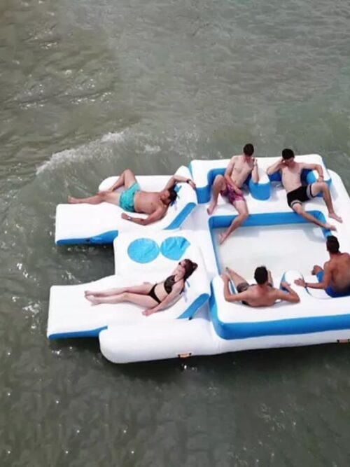 Île flottante gonflable pour lac ou piscine