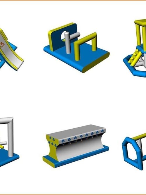 Structures gonflables de parc aquatique prêtes à expédier à vendre