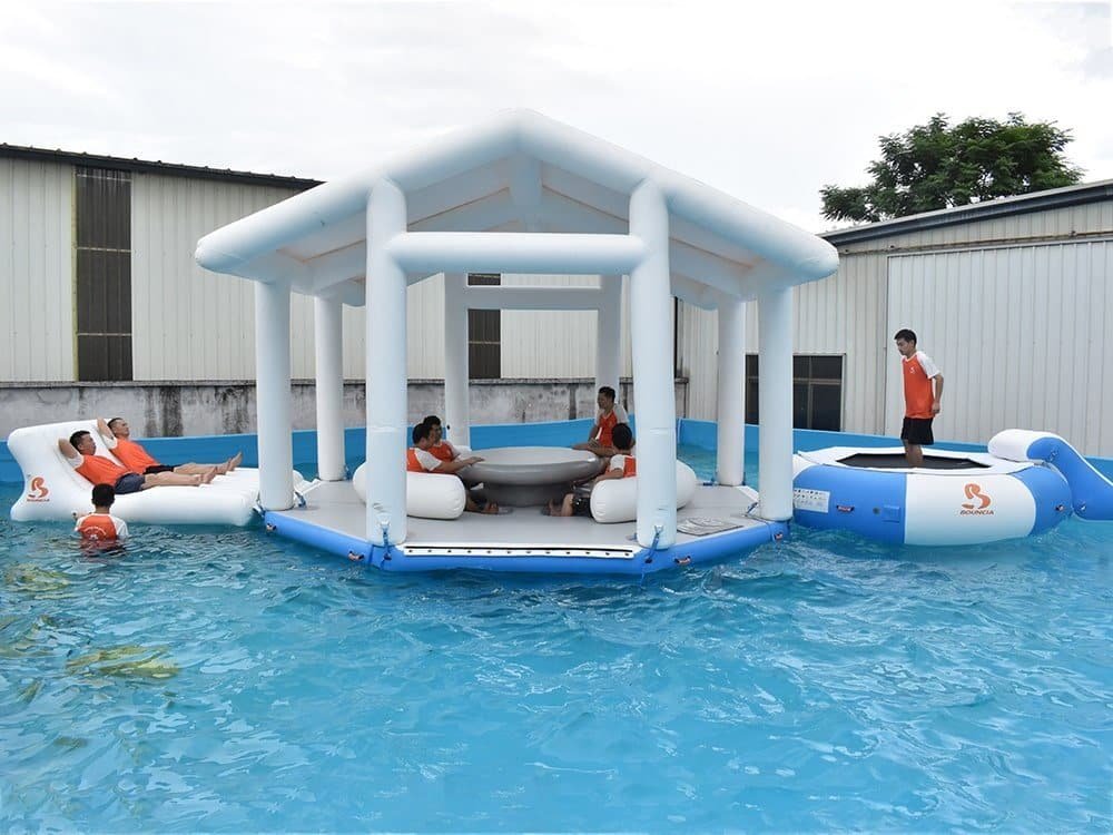Cabane flottante Bouncia avec salon – Floating Island Combo 01