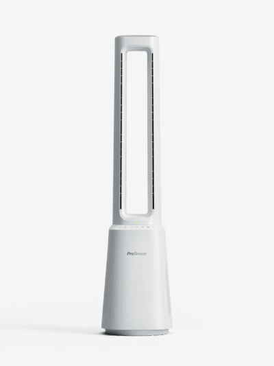 OmniAir Ventilateur colonne sans pales premium 41″ et purificateur d’air – Blanc