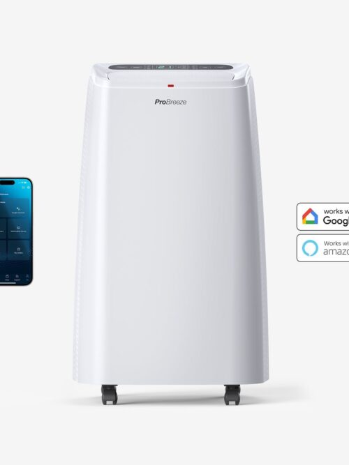 Climatiseur portable 4-en-1 de 12 000 BTU, chauffage avec fonction de déshumidification