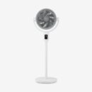 AirFlo Plus™ Ventilateur sur pied hybride 44″ – Circulateur d’air ultra-silencieux – Blanc/Gris