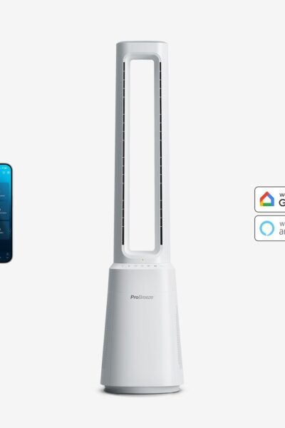 OmniAir Ventilateur colonne sans pales premium 41″ et purificateur d’air avec contrôle par application intelligente