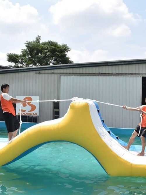 Jeux aquatiques gonflables certifiés TÜV à vendre — Rope Slide 01