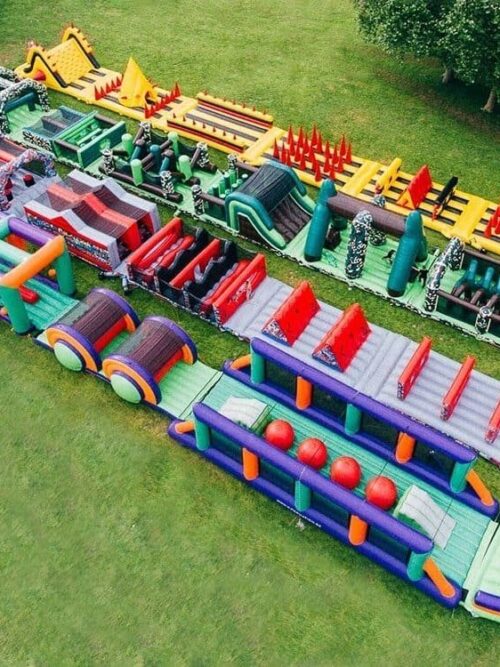 Parcours d’obstacles gonflable 5 km durable Bouncia à vendre