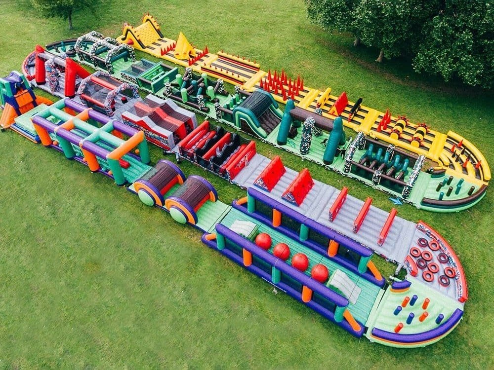 Parcours d’obstacles gonflable 5 km durable Bouncia à vendre