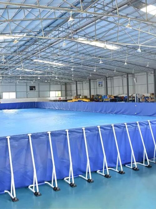 Grande piscine à structure métallique 48?20 m pour parcs aquatiques
